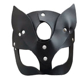 Love In Leather Cat Ears Half Face Leather Mask Default Title Masks And Blindfolds
