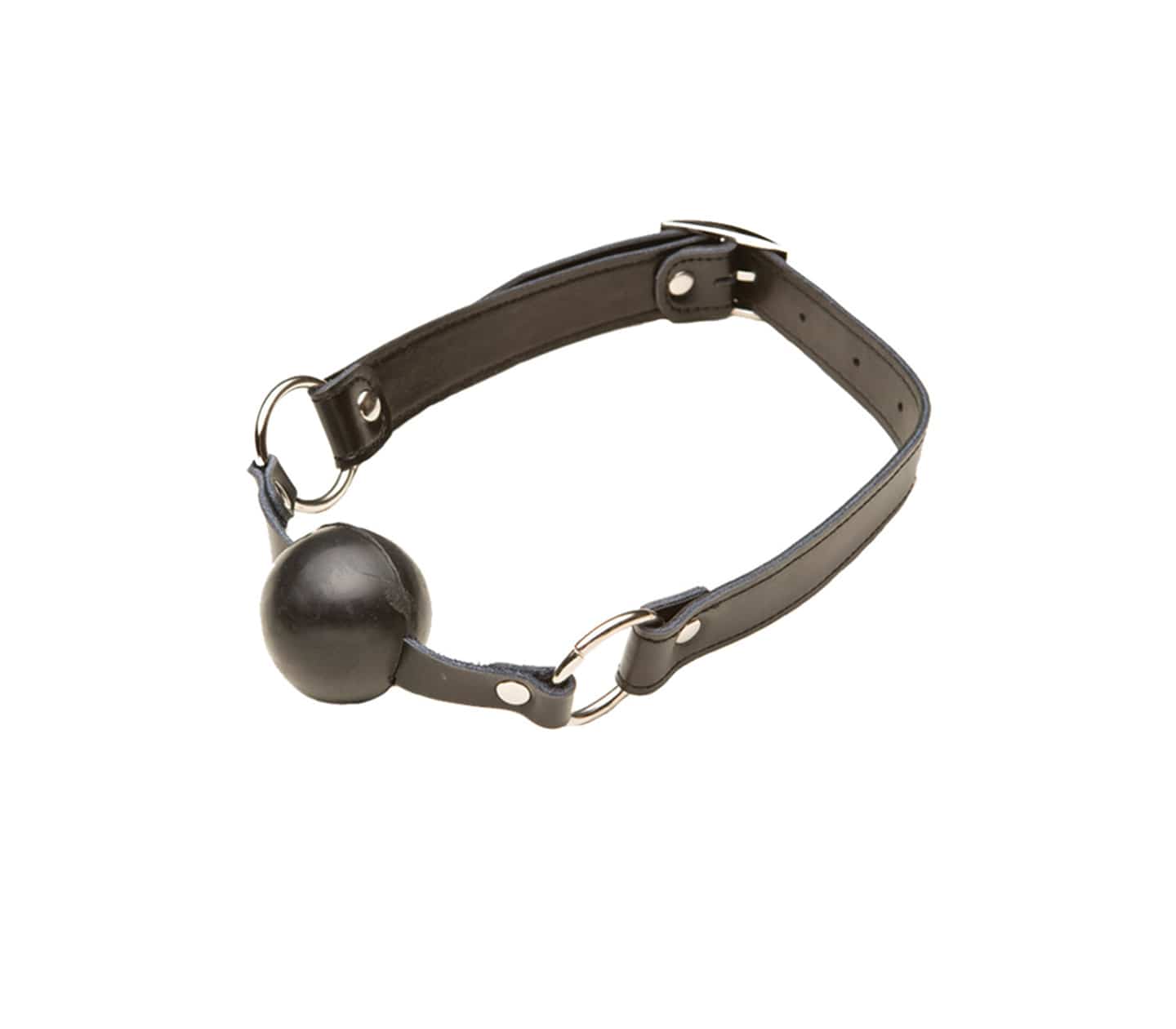 Love In Leather BDSM Play Gag with Solid Ball Default Title Bondage Gags and Bits