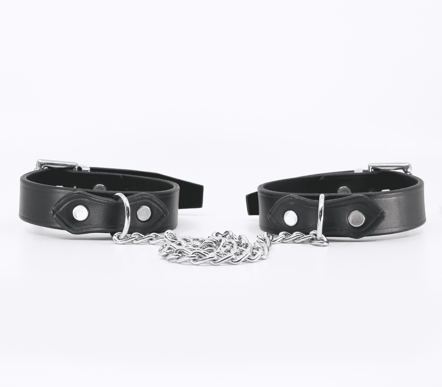 Love In Leather Classic Unlined Leather Handcuffs Default Title Cuffs And Restraints