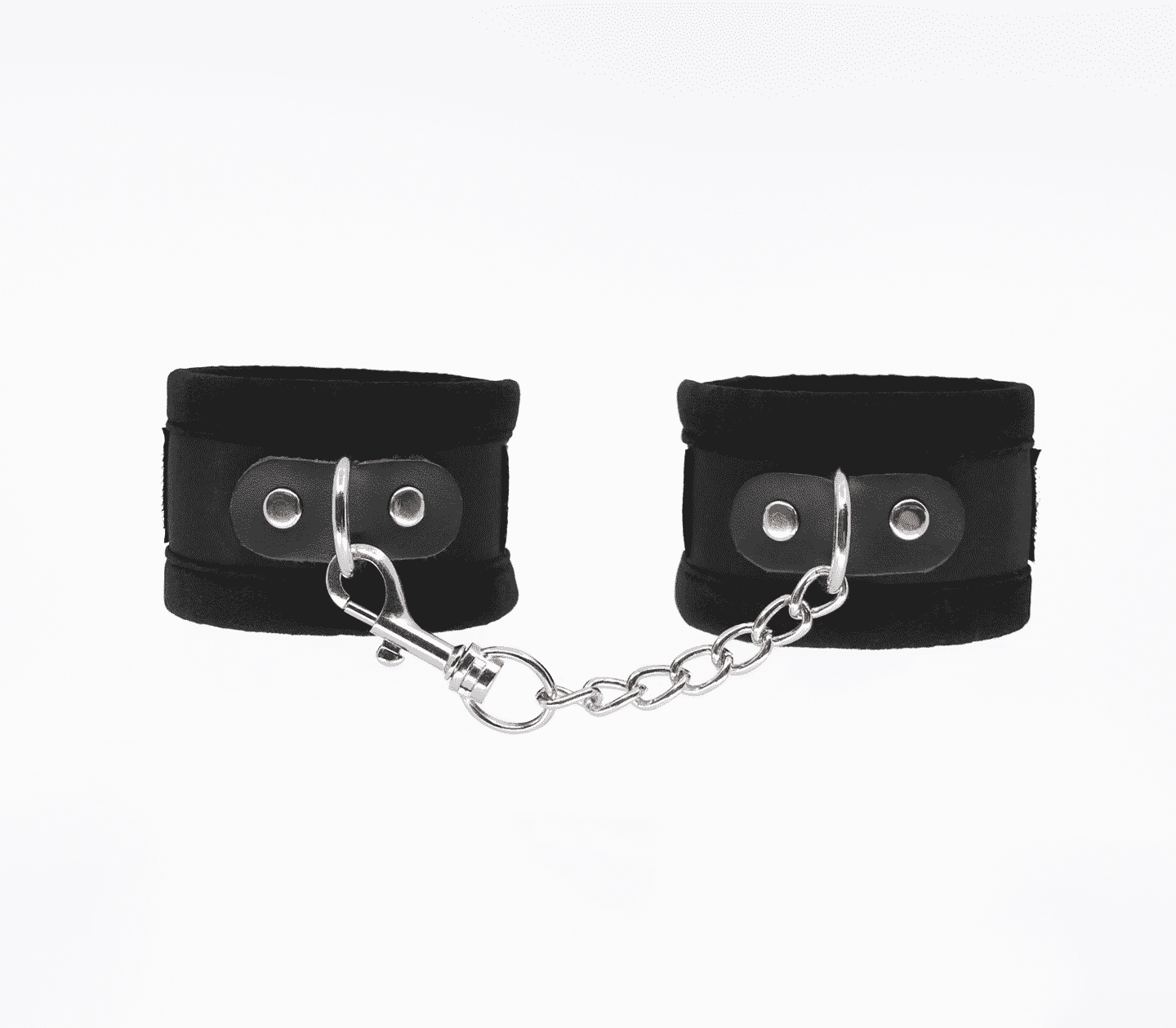 Love In Leather Lightly Padded Velveteen Hand Cuffs Black Cuffs And Restraints