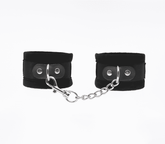 Love In Leather Lightly Padded Velveteen Hand Cuffs Black Cuffs And Restraints
