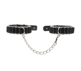 Love In Leather Woven Chain Link Wrist Cuffs Default Title Cuffs And Restraints