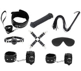 Love In Leather Vegan Friendly 9 Piece Bondage Kit Black Bondage Kits