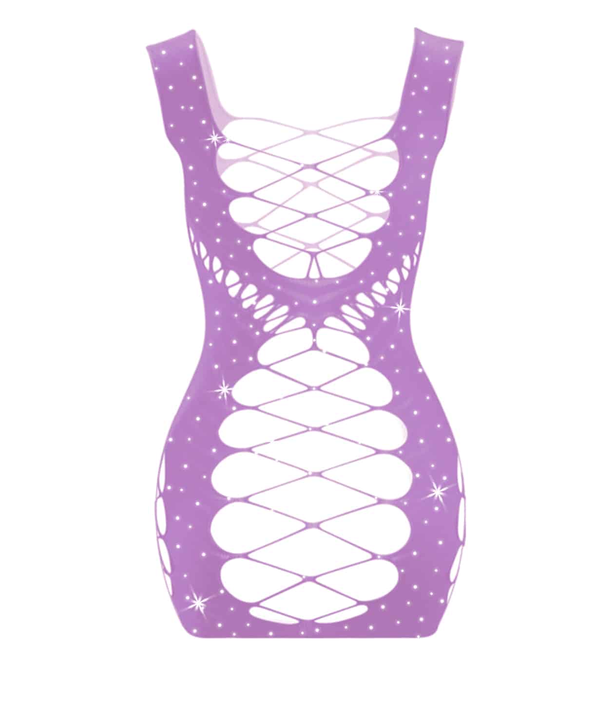 Love In Leather Sexy Womens Rhinestone Sleeveless Dress BabyDolls And Chemises