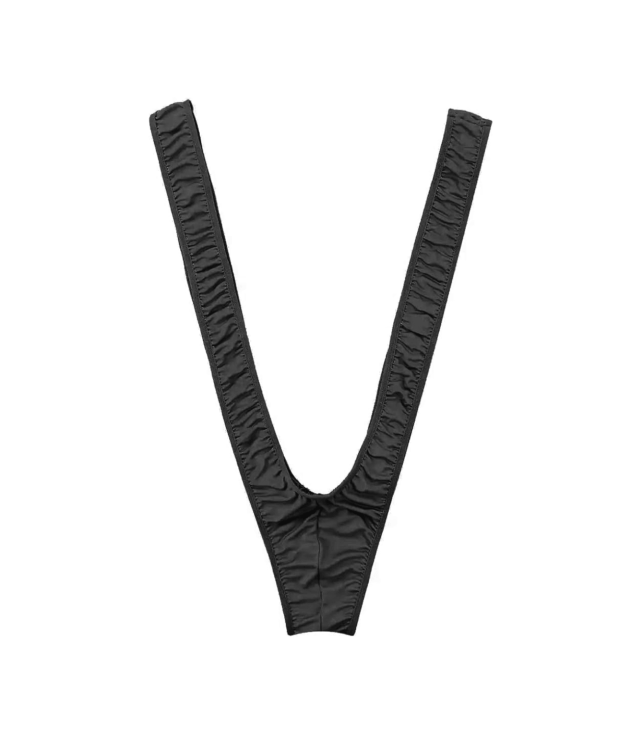 Love In Leather Sexy Spandex Mens Mankini Black His Fetish