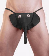 Muse Lingerie Mens Novelty Elephant G-String Black Jocks and G-Strings