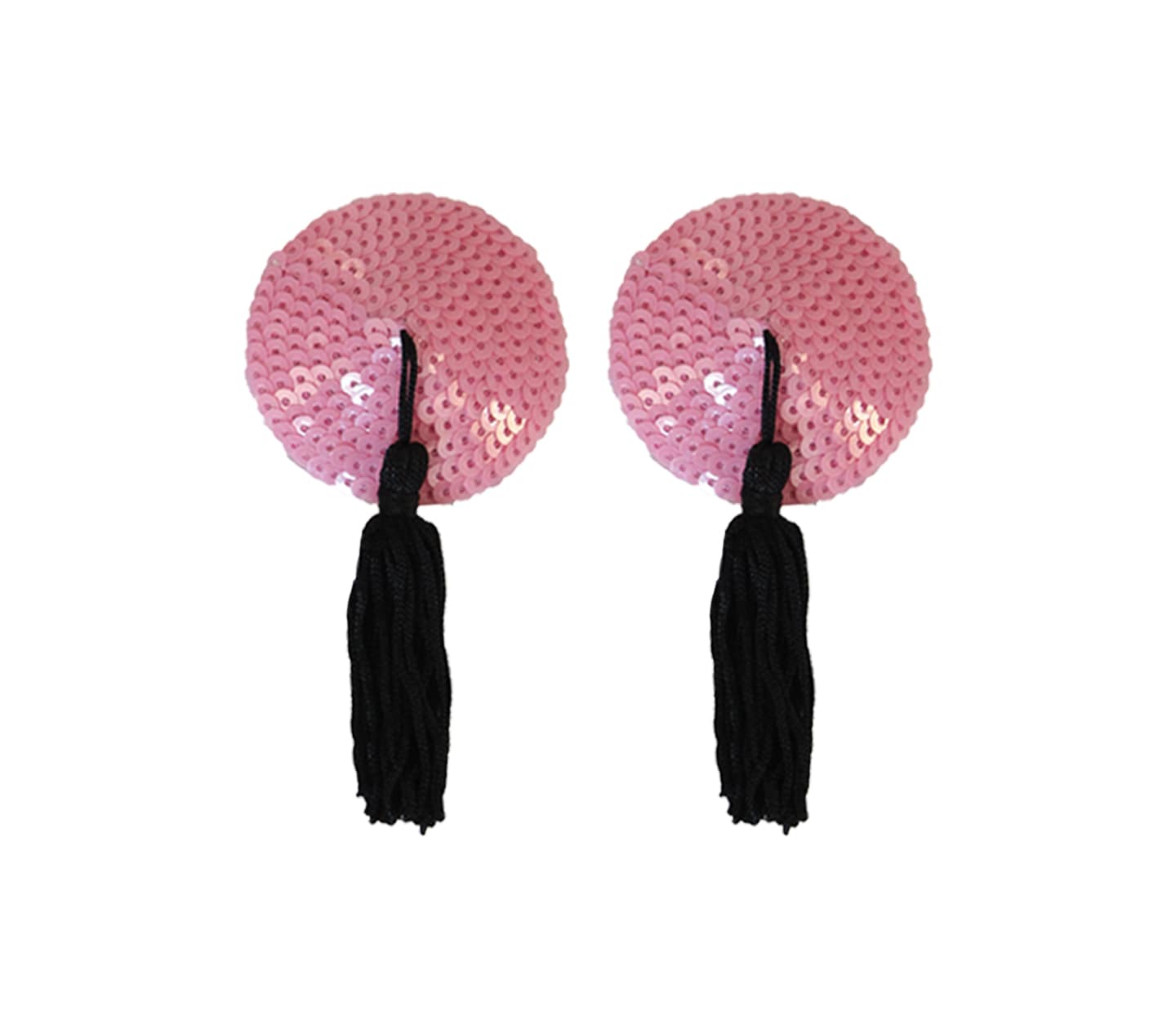 Love In Leather Round Sequin Nipple Tassels Baby Pink Breast and Nipple Toys