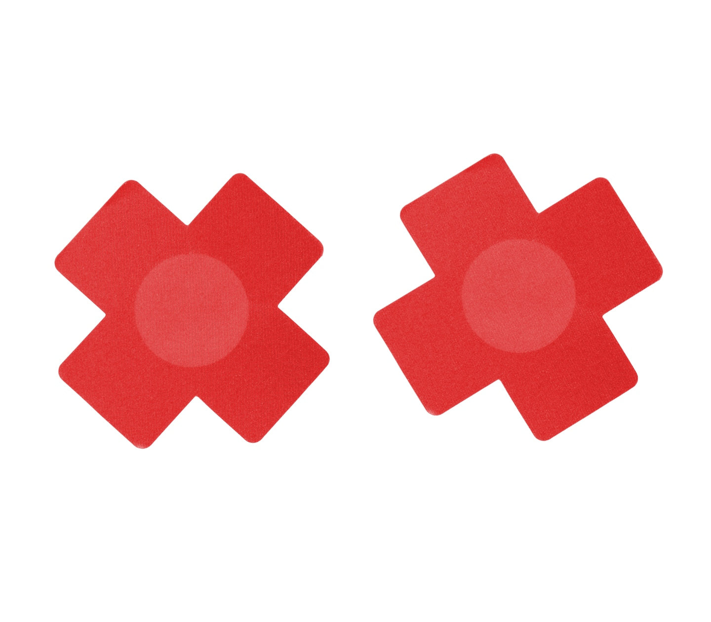 Love In Leather Satin Cross Women Nipple Pasties Red Breast and Nipple Toys