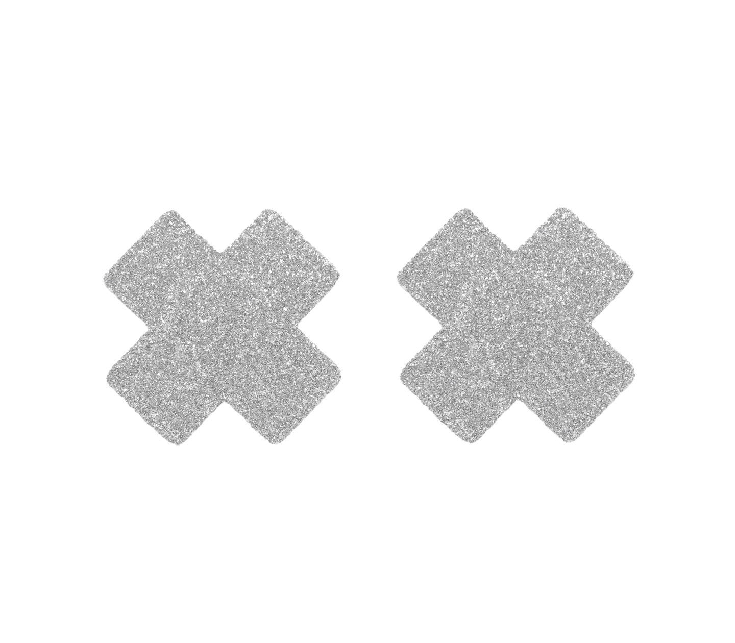 Love In Leather Satin Cross Women Nipple Pasties Silver Breast and Nipple Toys