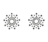 Love In Leather Rhinestone Tease Nipple Pasties Black Breast and Nipple Toys