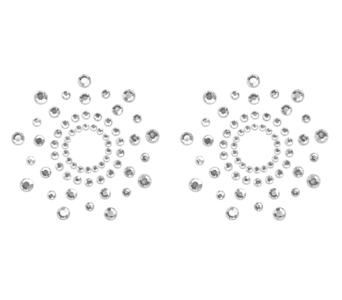 Love In Leather Rhinestone Tease Nipple Pasties Clear Breast and Nipple Toys