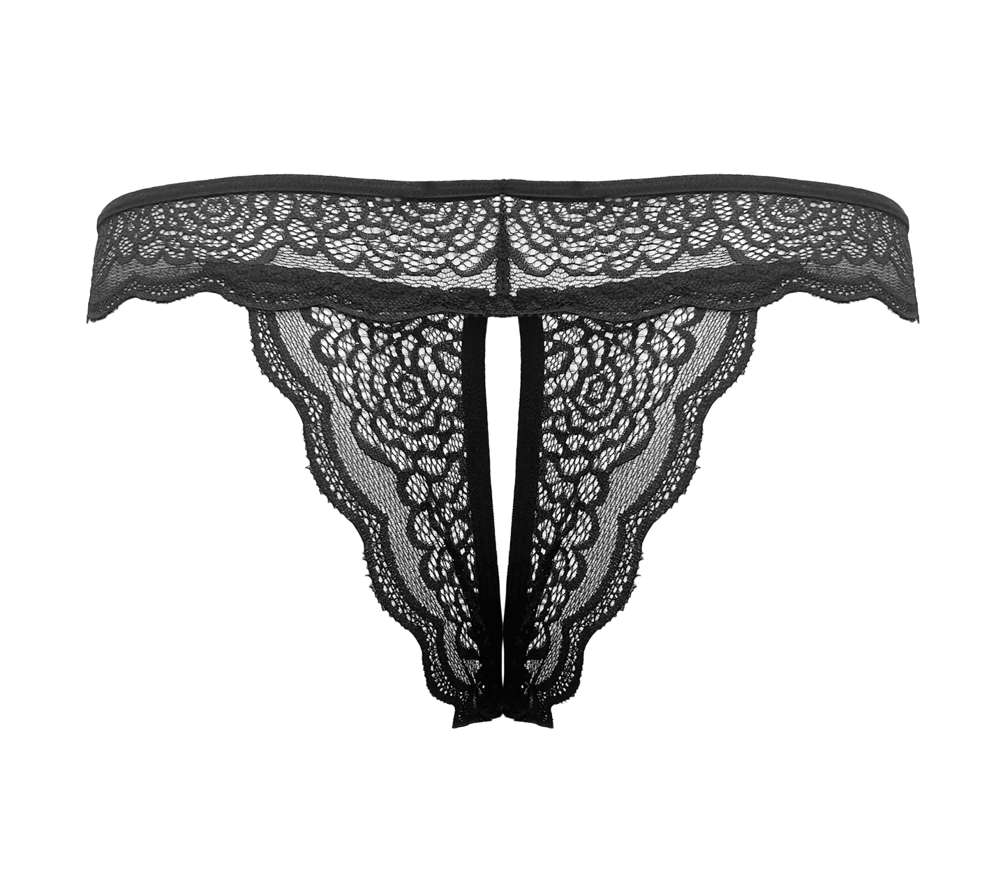 Love In Leather Sexy Crotchless Panties Black G-Strings, Panties and Shorts