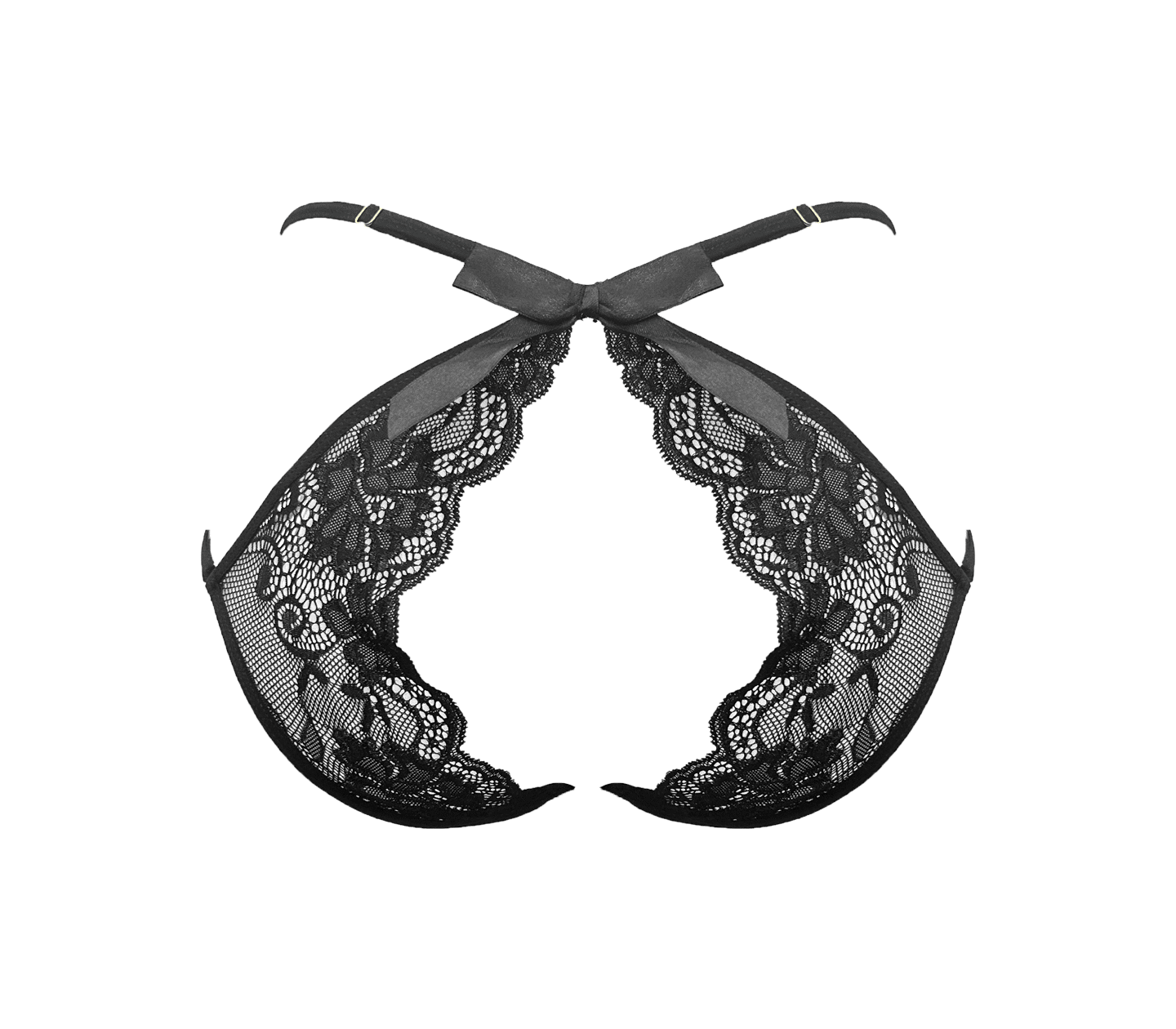 Love In Leather Crotchless Panties With Adjustable Slider OS G-Strings, Panties and Shorts