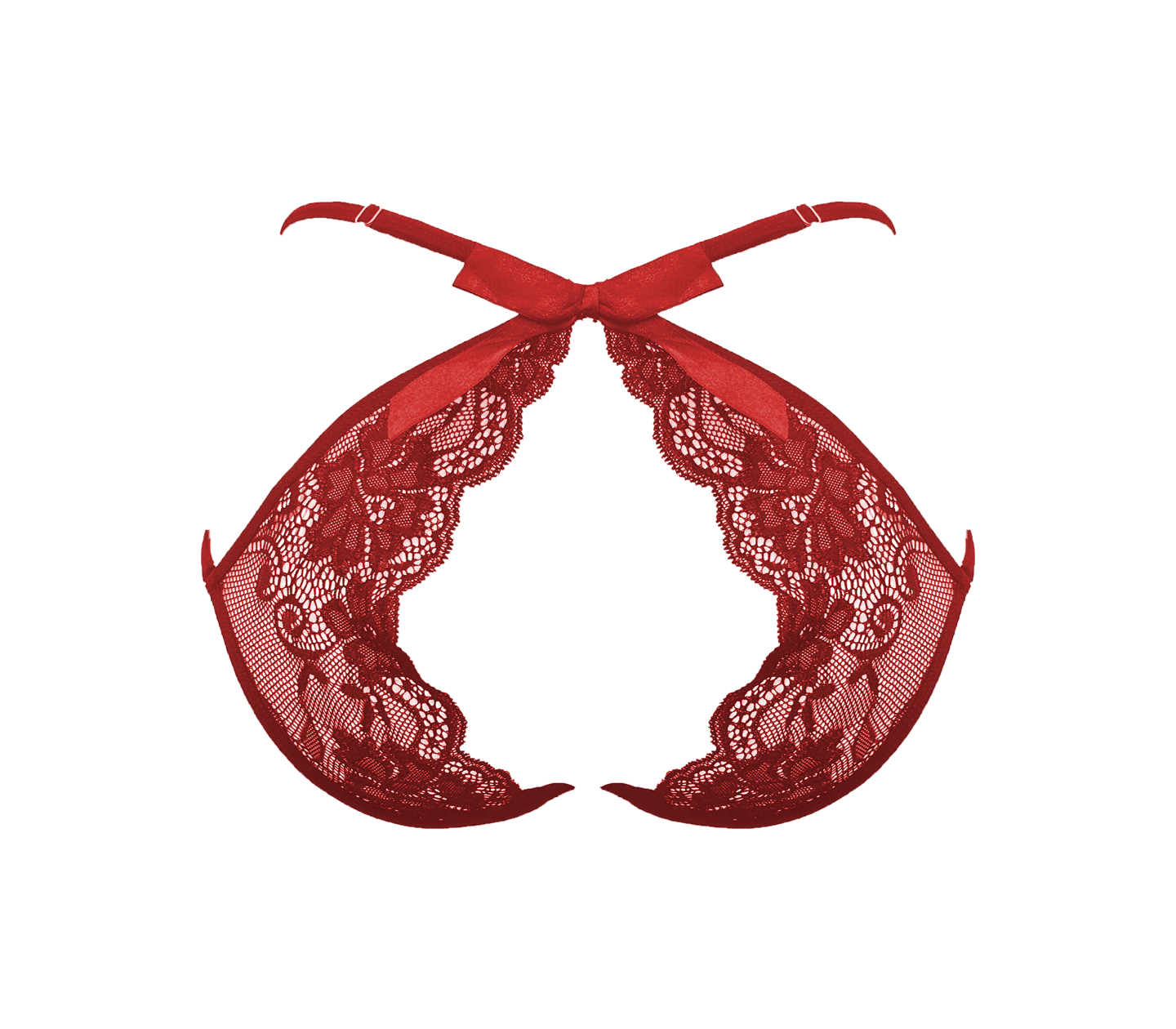 Love In Leather Crotchless Panties With Adjustable Slider OS G-Strings, Panties and Shorts