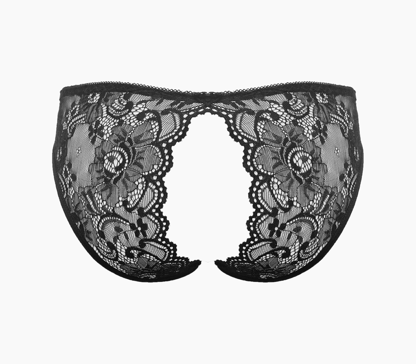 Love In Leather Sexy Crotchless Panties Black OS G-Strings, Panties and Shorts