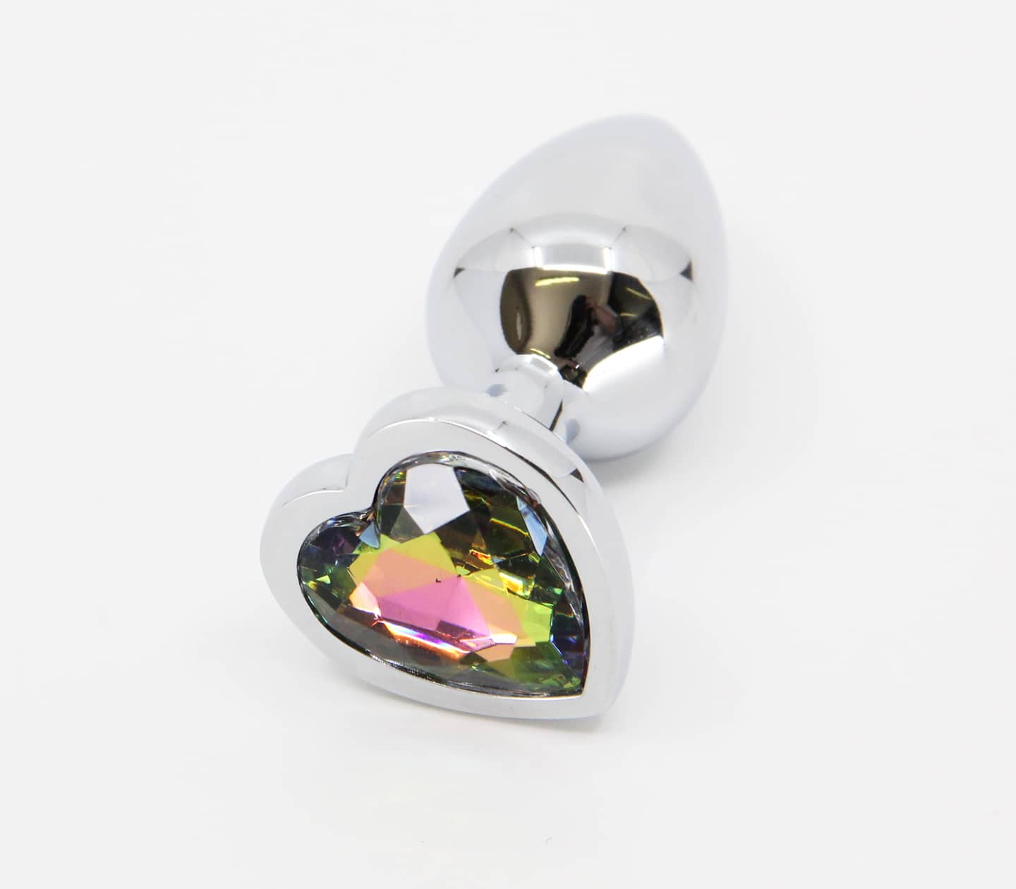 Love In Leather Butt Plug With Heart Gem Pride/Rainbow Butt Plugs