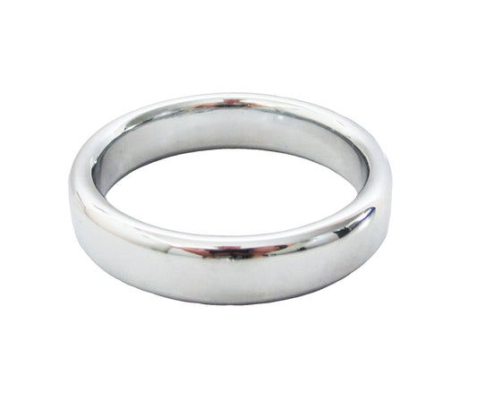 Love In Leather Stainless Steel Fat Boy Cock Ring - Steel Cock Rings