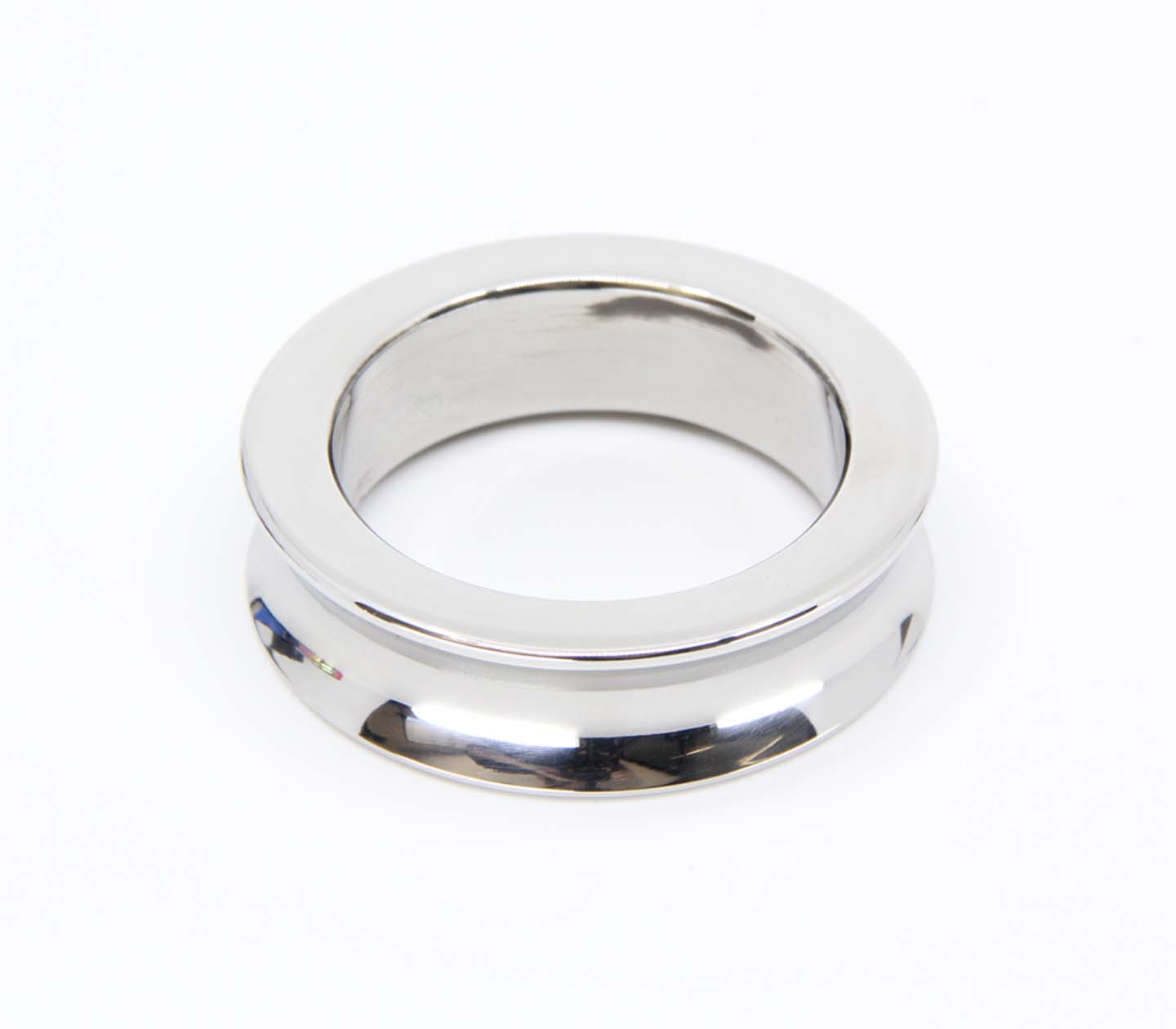 Love In Leather Premium Stainless Steel Fat Boy Ring Silver Steel Cock Rings
