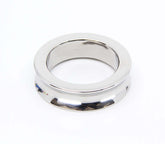 Love In Leather Premium Stainless Steel Fat Boy Ring Silver Steel Cock Rings