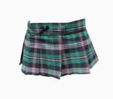Love In Leather Tartan Wrap Sexy Skirt Green Small Skirts And Club Wear