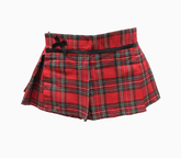 Love In Leather Tartan Wrap Sexy Skirt Red Small Skirts And Club Wear