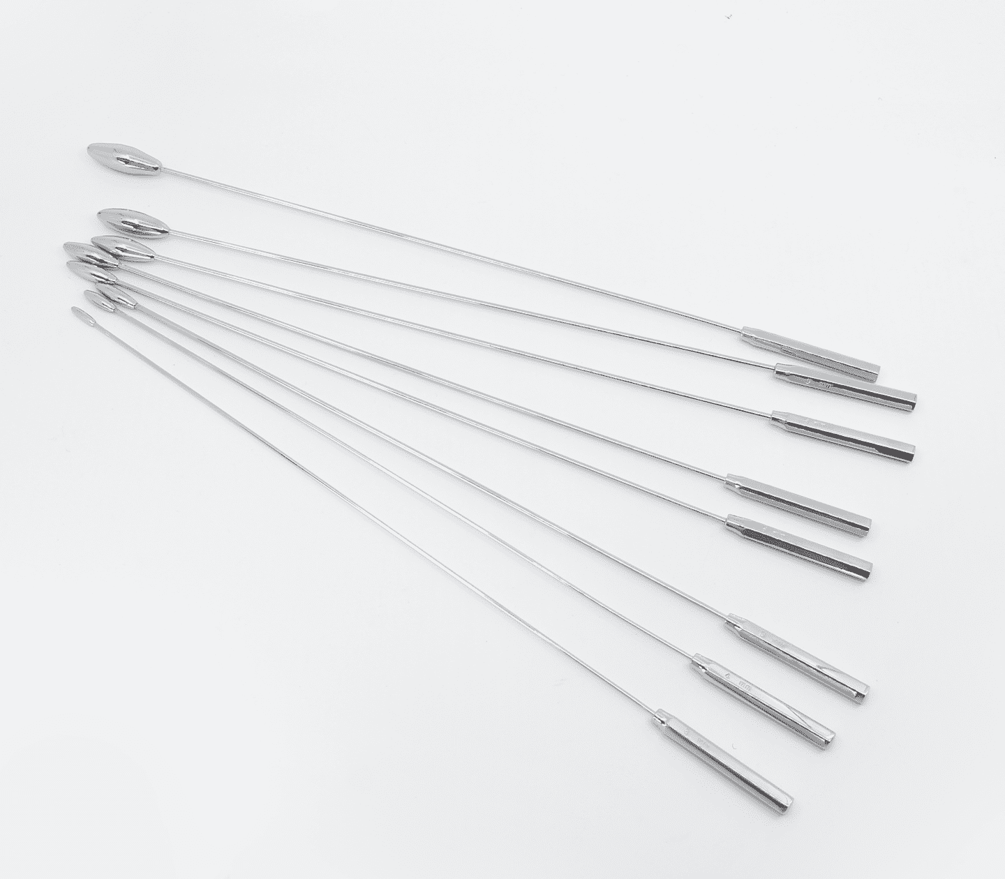 Love In Leather 8 Piece Rosebud Dilator Sounding Kit Urethral Sounds