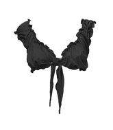 Love In Leather Mens Cropped Top with Tie Closure Black His Fetish