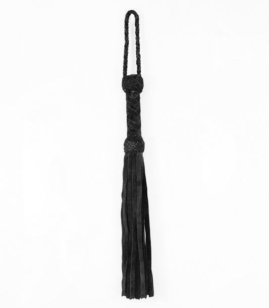 Love In Leather Long Suede Leather Flogger Black Whips And Crops