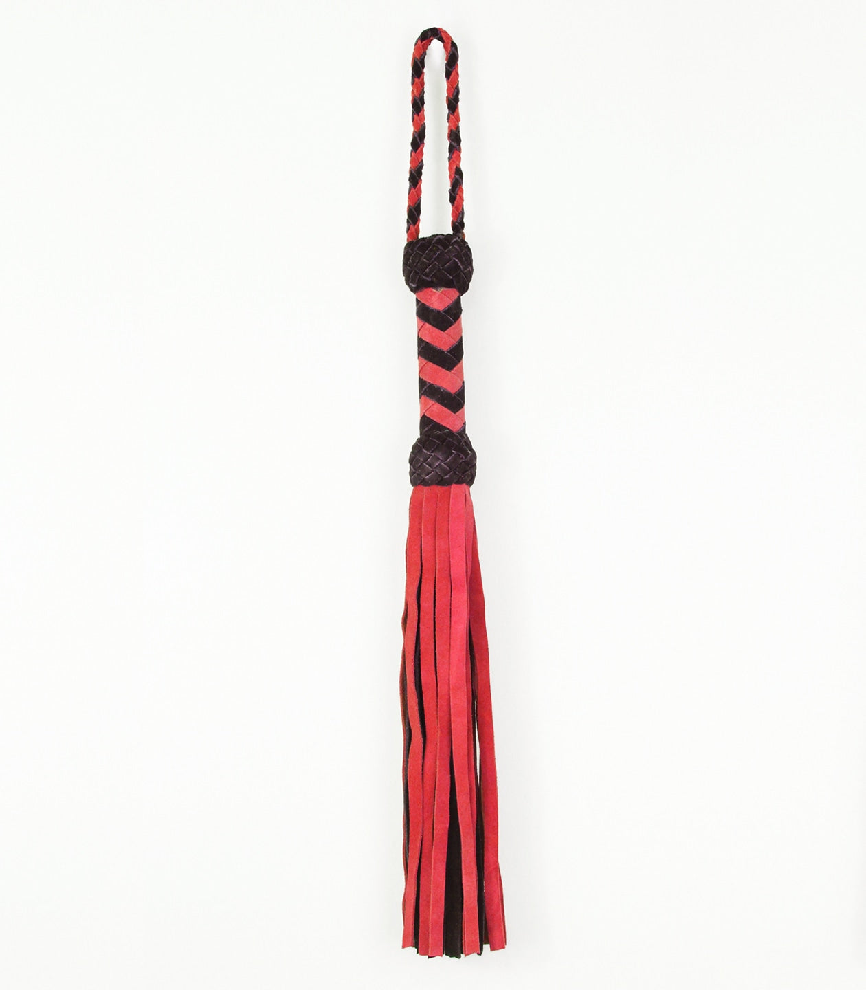 Love In Leather Long Suede Leather Flogger Red Whips And Crops
