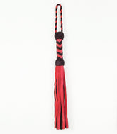 Love In Leather Long Suede Leather Flogger Red Whips And Crops