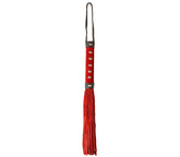 Love In Leather Studded Suede BDSM Play Flogger Red Whips And Crops
