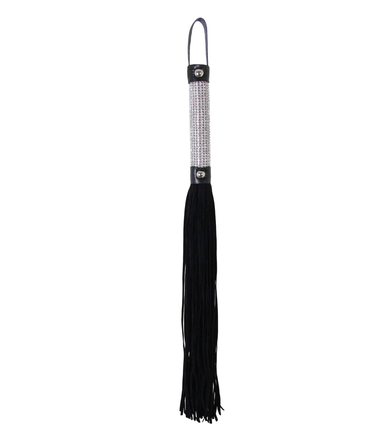 Love In Leather Sparkly Rhinestone Handle BDSM Flogger Default Title Whips And Crops