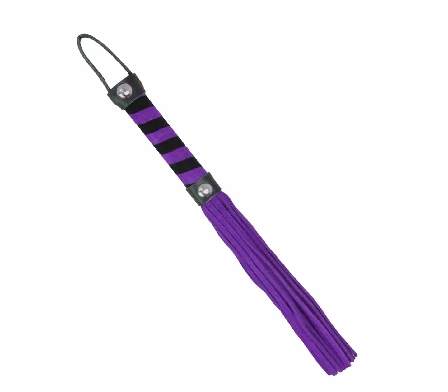 Love In Leather Candy Striped Willy Bondage Whip Purple Whips And Crops