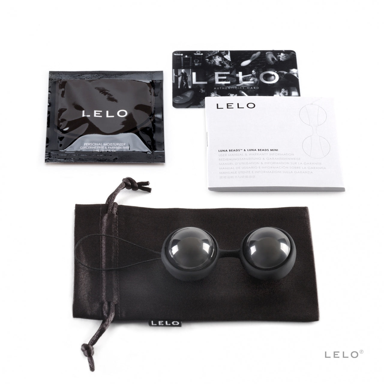 Lelo Luna Beads Noir Ben Wa Kegel Balls Love Eggs and Kegel Exercisers