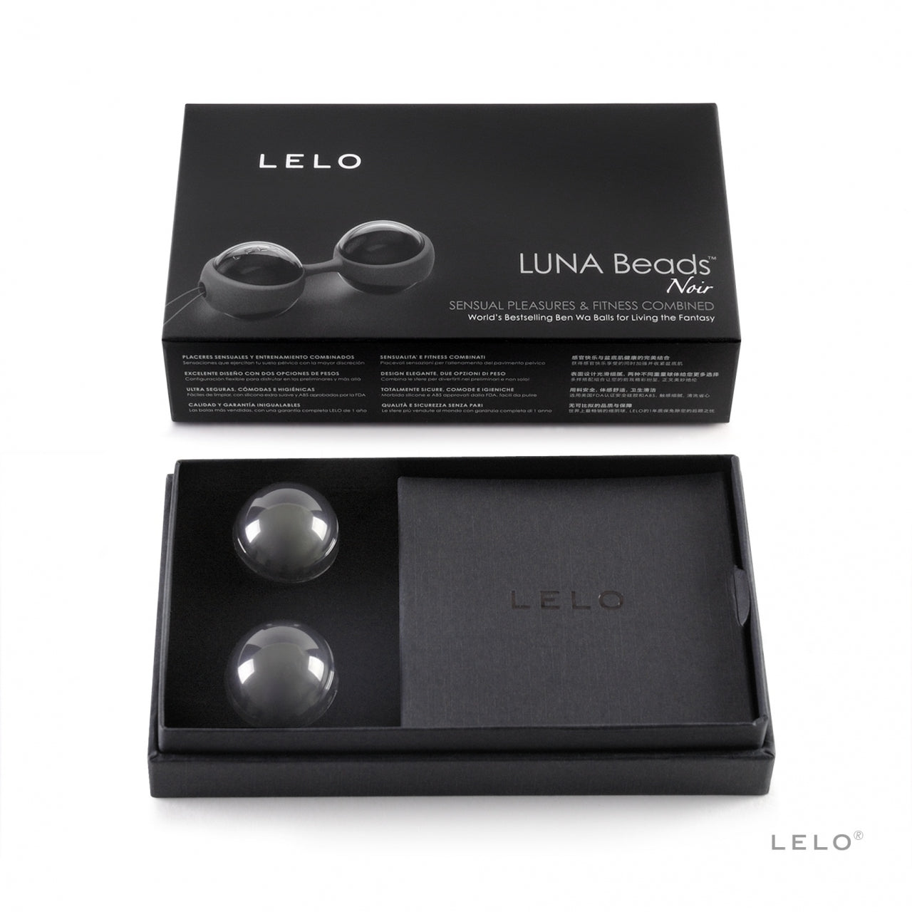 Lelo Luna Beads Noir Ben Wa Kegel Balls Love Eggs and Kegel Exercisers