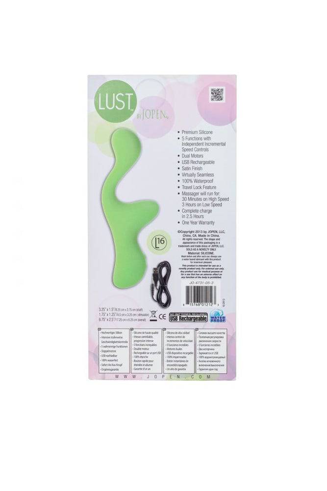 Lust By Jopen L16 Silicone Rabbit Vibrator Green Prostate Toys