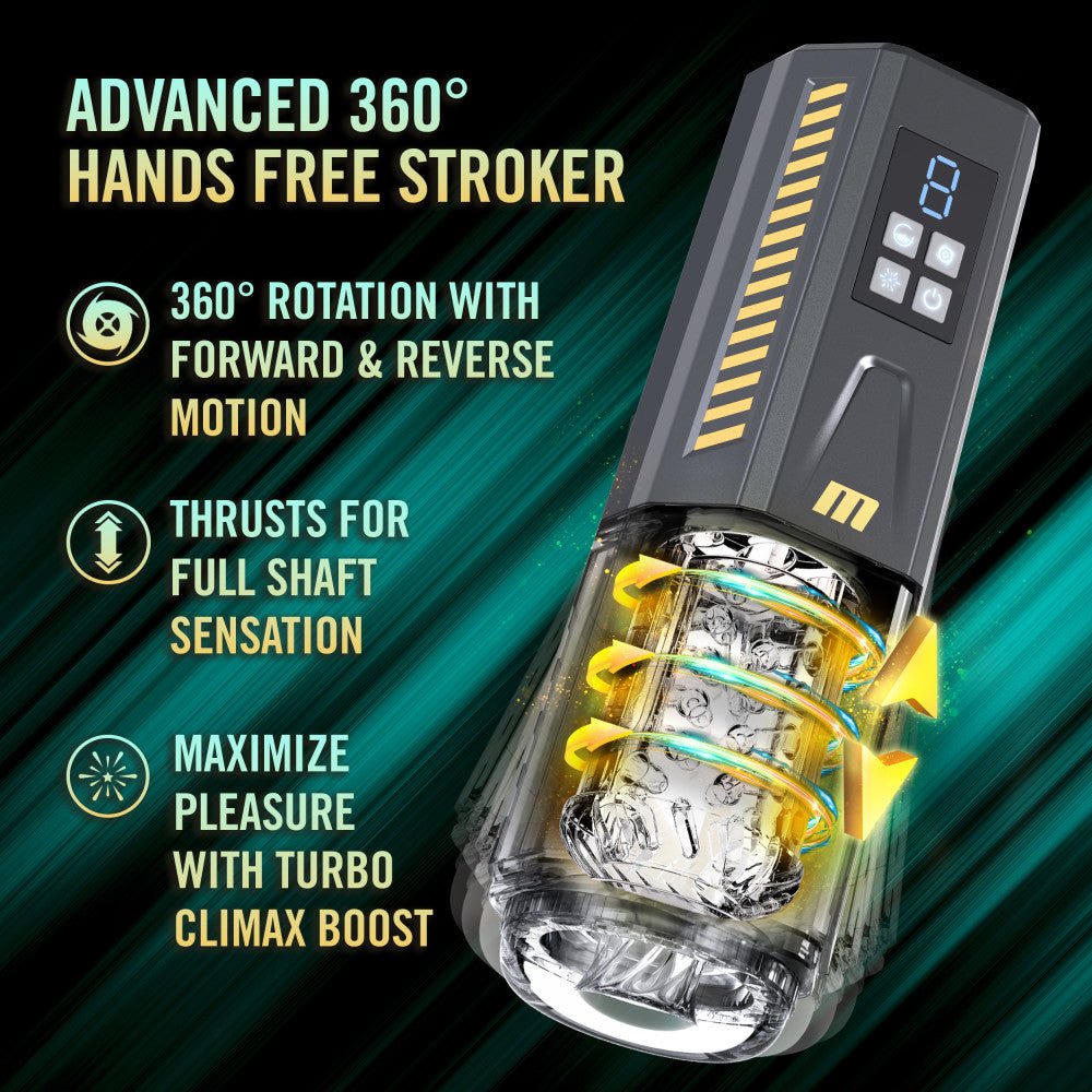 Blush Novelties M For Men SpinMaster Pro Vibrating & Rotating Auto Stroker Masturbators and Strokers