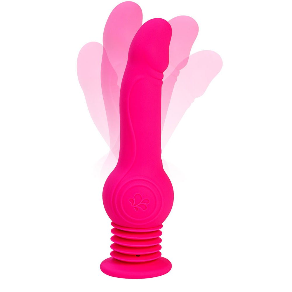 Maia TEGAN USB Rechargeable Jumping Vibrating Dong with Remote Pink Vibrating Dildos