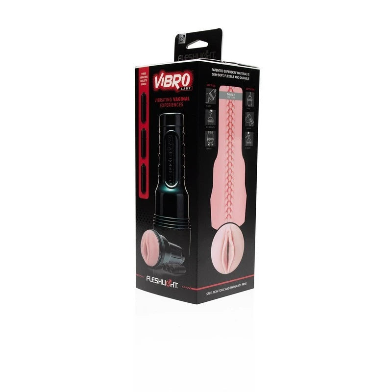 Fleshlight Vibro Pink Lady Touch Realistic Vagina Stroker Masturbators and Strokers