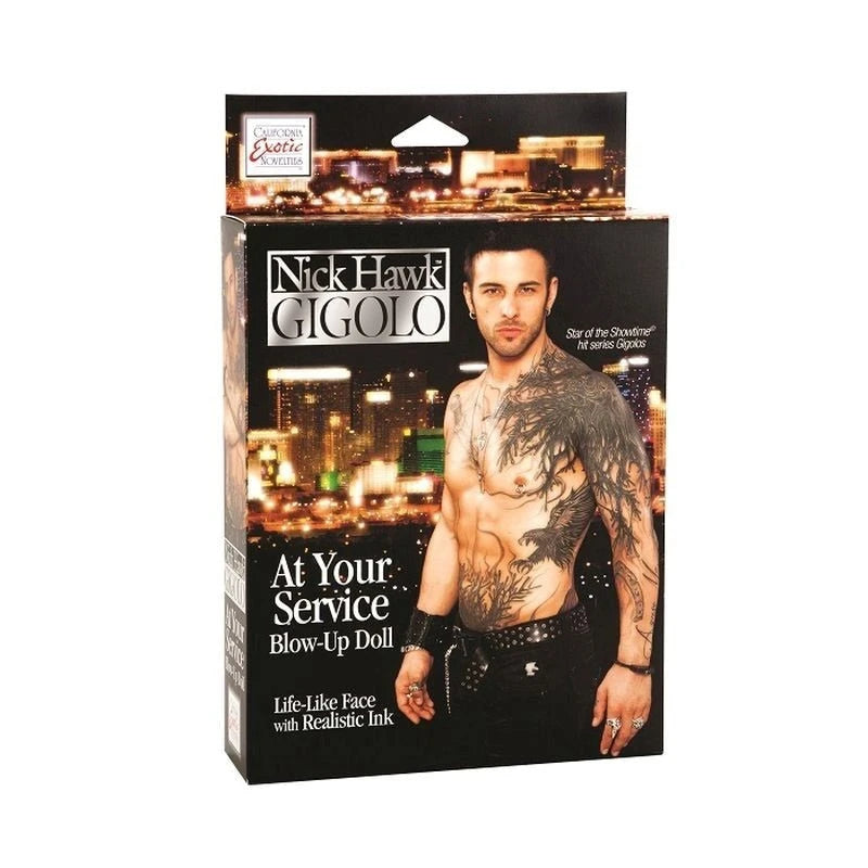CalExotics Nick Hawk GIGOLO At Your Service Blow-Up Doll Love Dolls