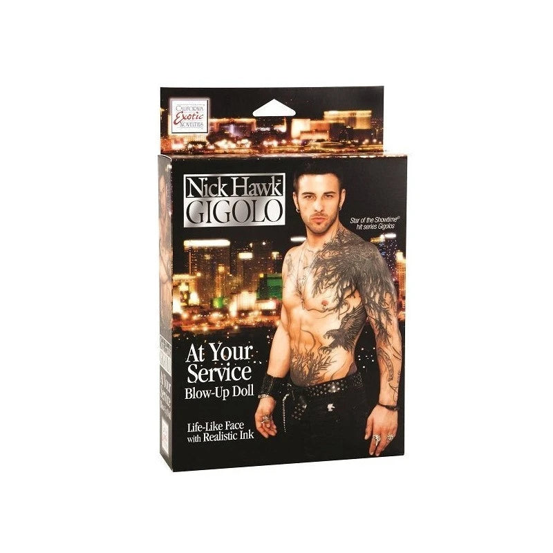 CalExotics Nick Hawk GIGOLO At Your Service Blow-Up Doll Love Dolls