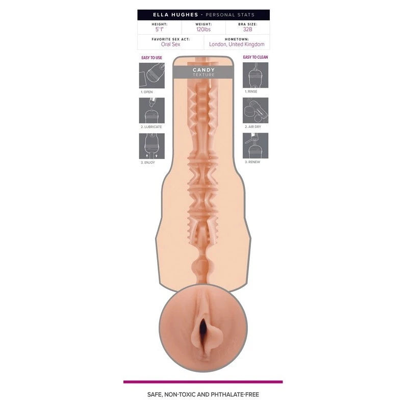 Fleshlight Girls Ella Hughes Candy Mens Pleasure Stroker Realistic Butts And Vaginas