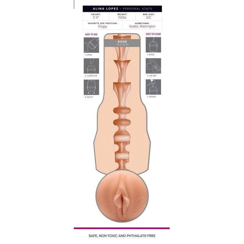 Fleshlight Girls Alina Lopez Rose Mens Pleasure Masturbator Fleshlight Male Masturbators
