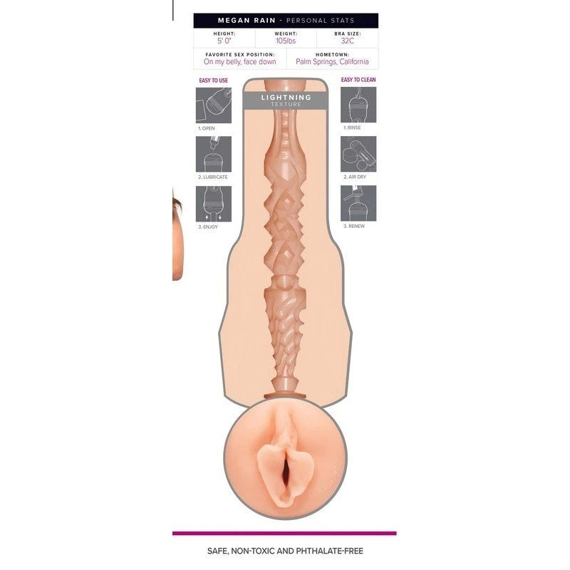 Fleshlight Girls Megan Rain Lightning Male Masturbator Sleeve Fleshlight Male Masturbators