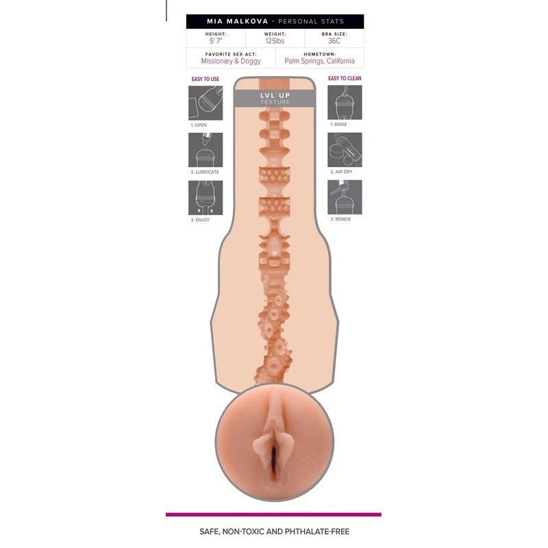 Fleshlight Girls Mia Malkova Lvl Up Mens Masturbator Sleeve Fleshlight Male Masturbators