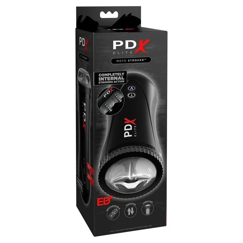 PDX Elite Moto Vibrating and Thrusting Male Stroker Masturbators and Strokers