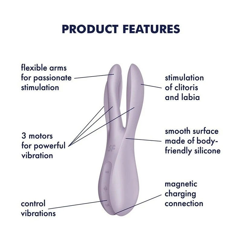 Satisfyer Threesome 2 Layon 12 Functions Clitoral Massager Masturbators and Strokers
