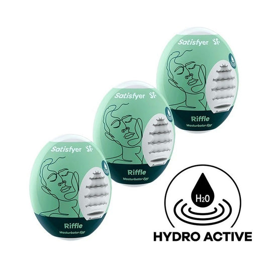 Satisfyer Riffle 3 Piece Mens Masturbator Eggs - Masturbators and Strokers
