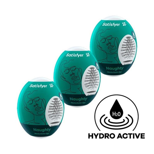 Satisfyer Naughty 3 Pack Male Masturbator Eggs - Masturbators and Strokers