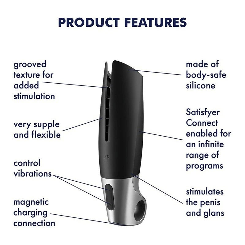 Satisfyer Power App Controlled Male Masturbator Masturbators and Strokers